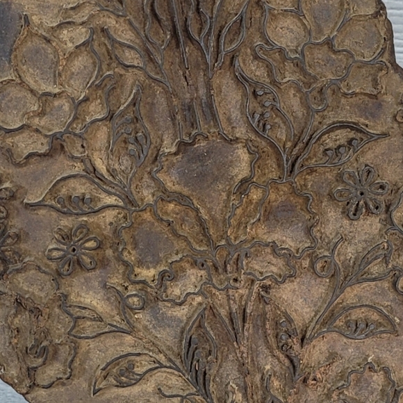 🇮🇳 India Wooden Fabric Printing Block 🇮🇳 Vintage 🇮🇳 Shesham Wood - Antique - Picture 3 of 12